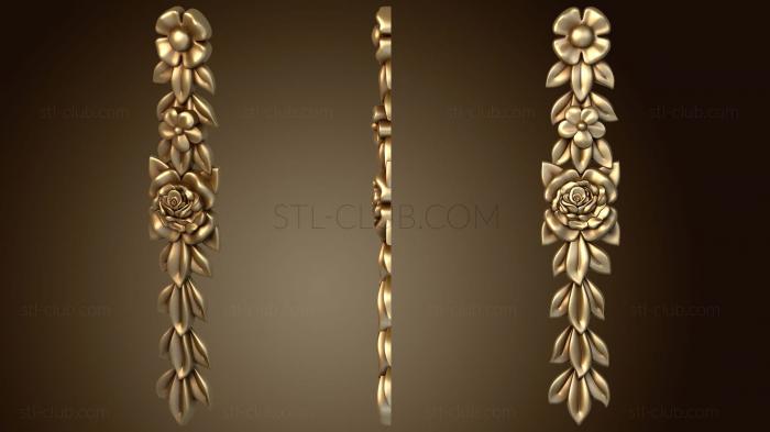 3D model Vertical decor with roses (STL)