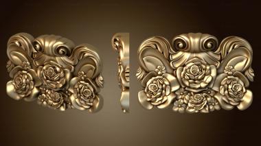 3D model Overlay with roses version1 (STL)