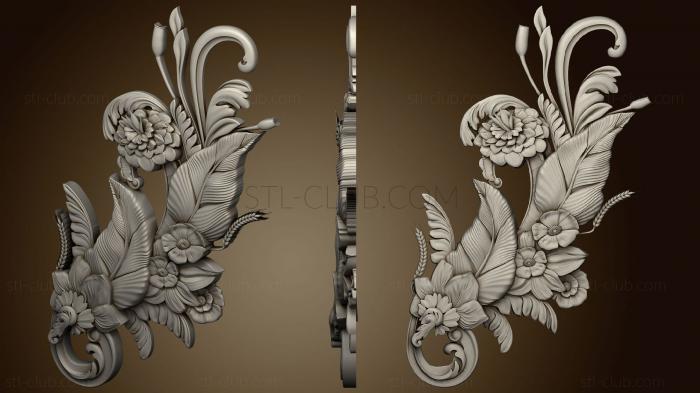 3D model Door trim floral pattern (STL)