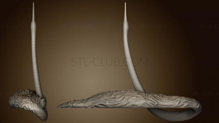 3D мадэль Змея + разделение модели на слои (STL)