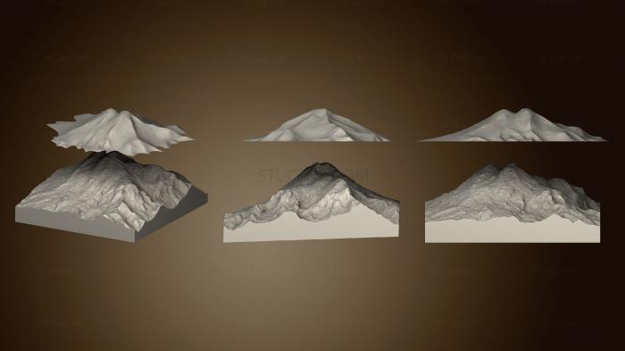 3D мадэль Рельеф горы Эльбрус (STL)