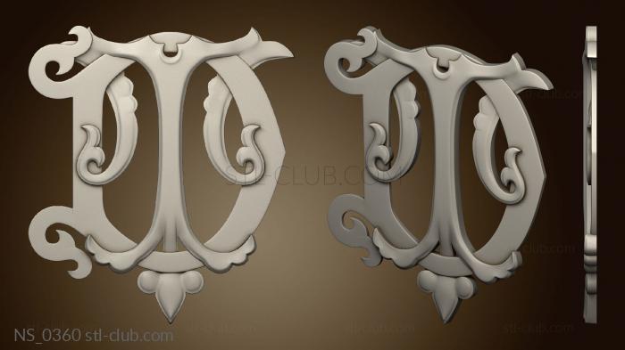 3D model The letters DT (STL)