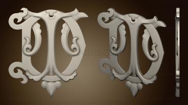 3D model The letters DT (STL)