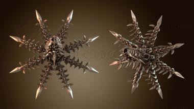 3D модель Шарнирный гибкий инопланетный осьминог (STL)