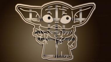 3D мадэль Формочка для печенья Малыш Йода Hiperwil (STL)