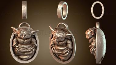 3D мадэль Подвеска «Малыш Йода» (STL)