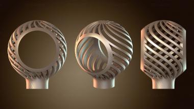 3D модель Рождественские елочные шары и спиральные елочные шары (STL)