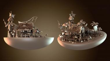 3D мадэль Пляжный домик (STL)