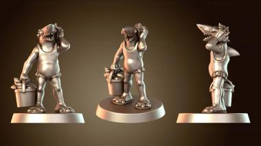 3D модель Девушка-синяя акула (STL)