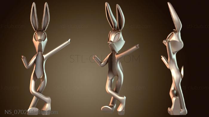 Нестандарт Багз Банни, стоя, серый, S