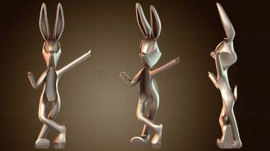 3D мадэль Багз Банни, стоя, серый, S (STL)