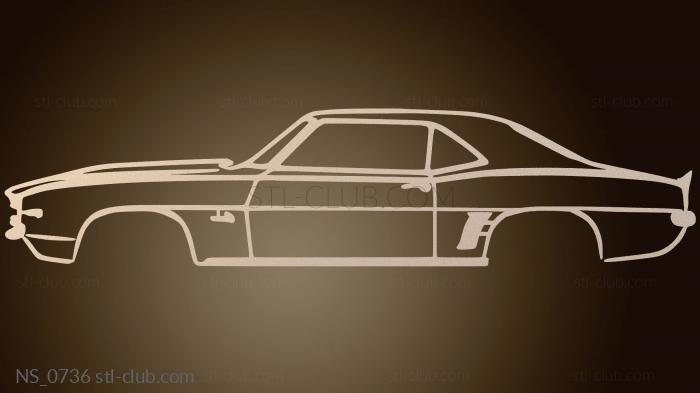 Нестандарт Силуэт автомобиля Chevrolet Camaro