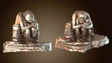 3D модель Песчаная скульптура «Шимпанзе» (STL)