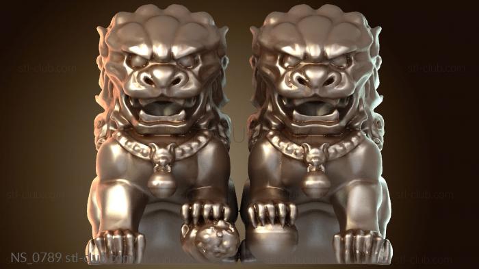 Нестандарт Китайские львы-хранители