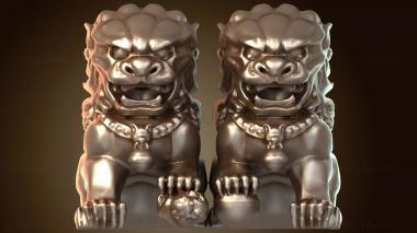 3D model Chinese Guardian Lions (STL)