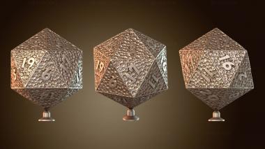 3D модель Полки и стол для игральных костей (готический) (STL)