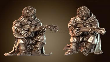 3D мадэль Пьяный гном-полурослик-бард (STL)