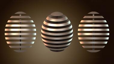 3D model Egg – Honey Sliced (STL)