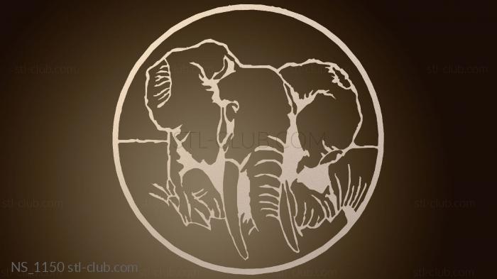 Нестандарт Декор стены со слоном