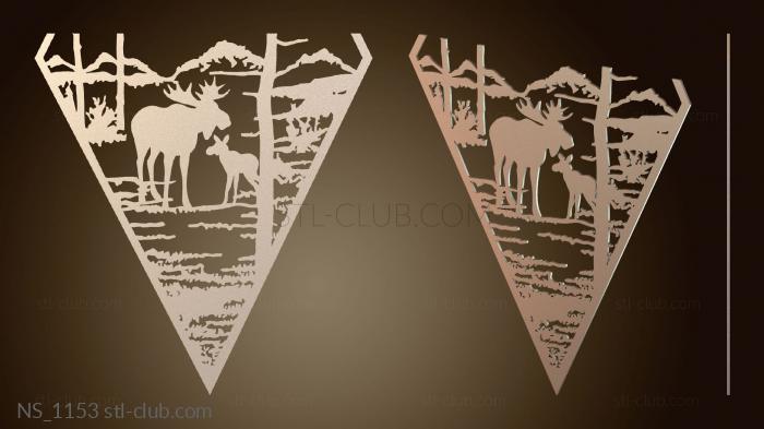 Нестандарт Лось в лесу