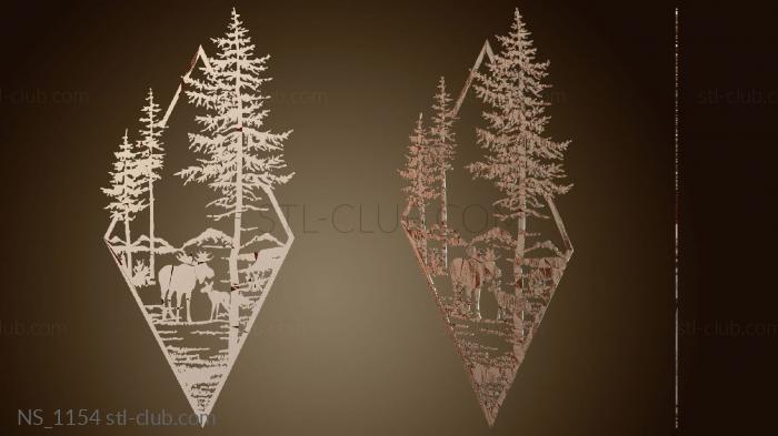 Нестандарт Лось в лесу (самец)