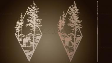 3D модель Лось в лесу – Moose (STL)