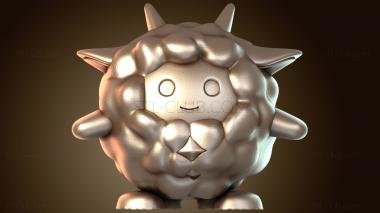 3D модель Фигурки ягненка разноцветные темно-коричневые (STL)
