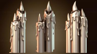 3D модель Готические свечи жуткие (STL)