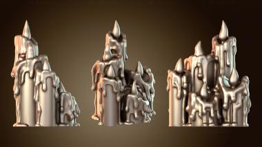 3D model Gothic Candles haunted (STL)