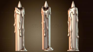 3D model Gothic Candles obsidian (STL)