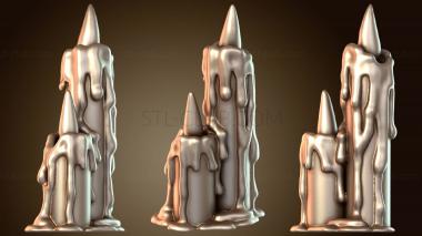 3D model Gothic Candles vivid (STL)