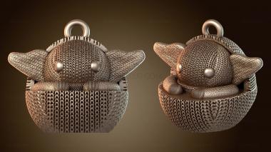 3D model Grogu Ornament Simplified (STL)