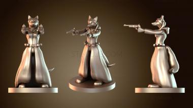 3D модель Стрелки Стрелок Женский с двумя пистолетами (STL)