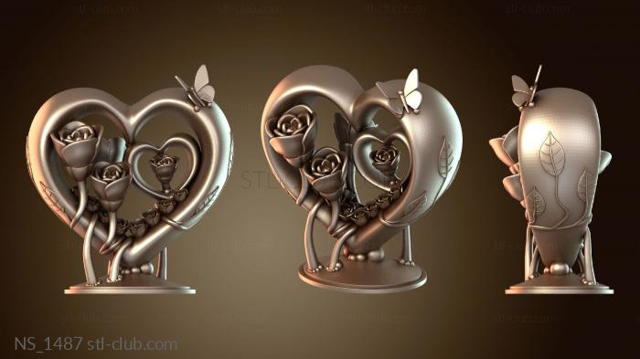 HEART and Roses Ornaments MOMS