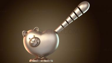 3D model HEART CAT bead (STL)