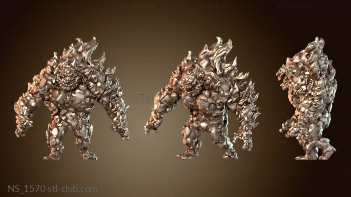 Нестандарт Человекоподобные монстры стихий магмы