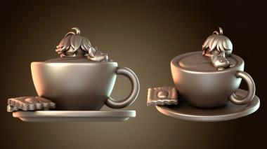 3D мадэль Казуха Чиби Геншин, Ударная кошка (STL)