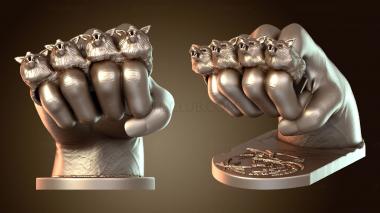 3D модель Наклз Ведьмак мощный (STL)