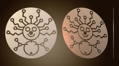 3D model Lamparas Job Shadow Plate Leavesw decorative (STL)