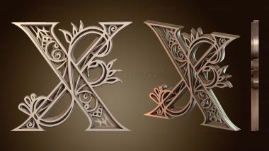 3D модель Светящиеся украшенные буквы (STL)