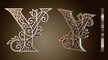 3D мадэль Ностальгические украшенные буквы (STL)