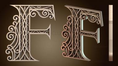 3D модель Zesty украшенные буквы (STL)