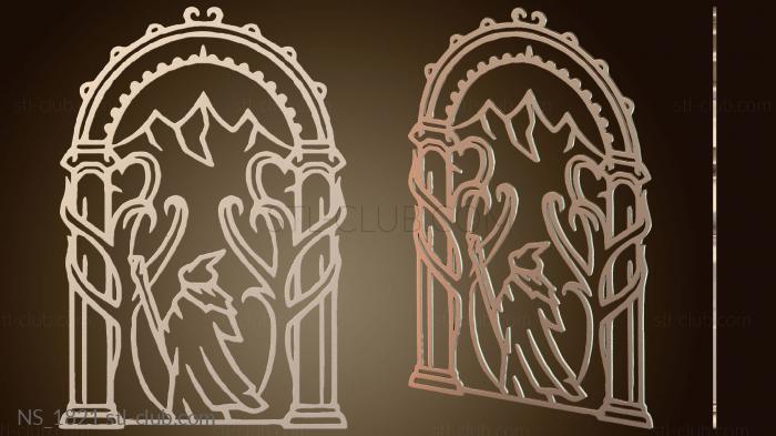 Нестандарт Двери Властелина колец Дурин Гэндальф Настенный декор