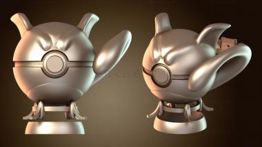 3D модель Стойка для покебола Mewtwo (STL)