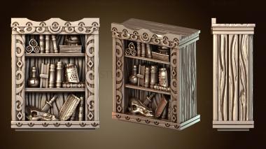 3D модель Угловая книжная полка Monster Hunter (STL)