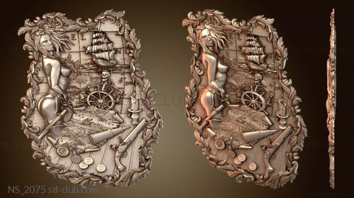 Нестандарт Корпус пиратской лодки Голая женщина с ЧПУ