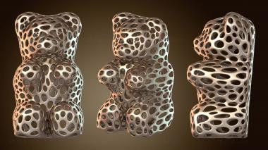3D model Numbmond Gummy Bear Voronoi Style (STL)