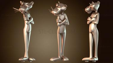 3D модель Розовая пантера с бородой (STL)