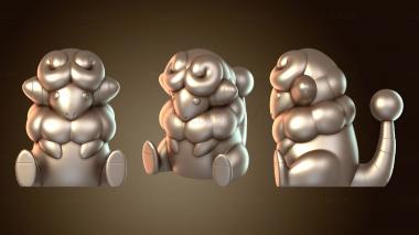 3D модель Покемоны Флааффи и Ратикейт (STL)