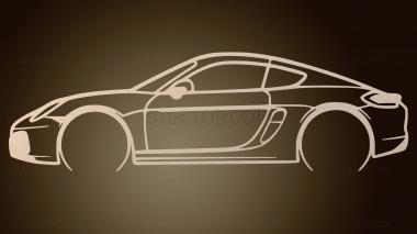 3D модель Порше Кайман GTS (STL)